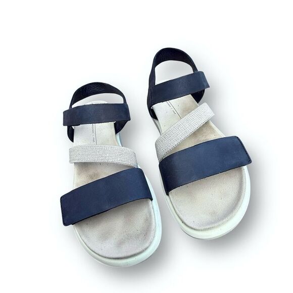 ECCO Women's Flowt 2 Band Blue Slingback Sandals Size EU 37 - Picture 3 of 14